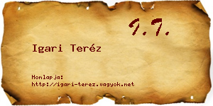 Igari Teréz névjegykártya